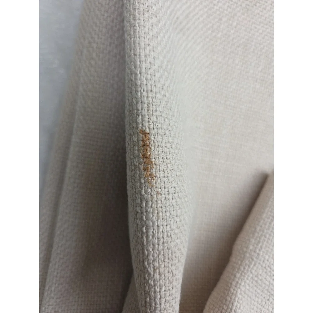 2 Ballard Designs Textured Linen Blend Lined Drapery Curtain‎ Panels Ivory 53x84